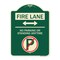 Signmission Fire Lane No Parking or Standing Anytime Heavy-Gauge Aluminum Sign, 24" x 18", G-1824-24009 A-DES-G-1824-24009 - alternate 1